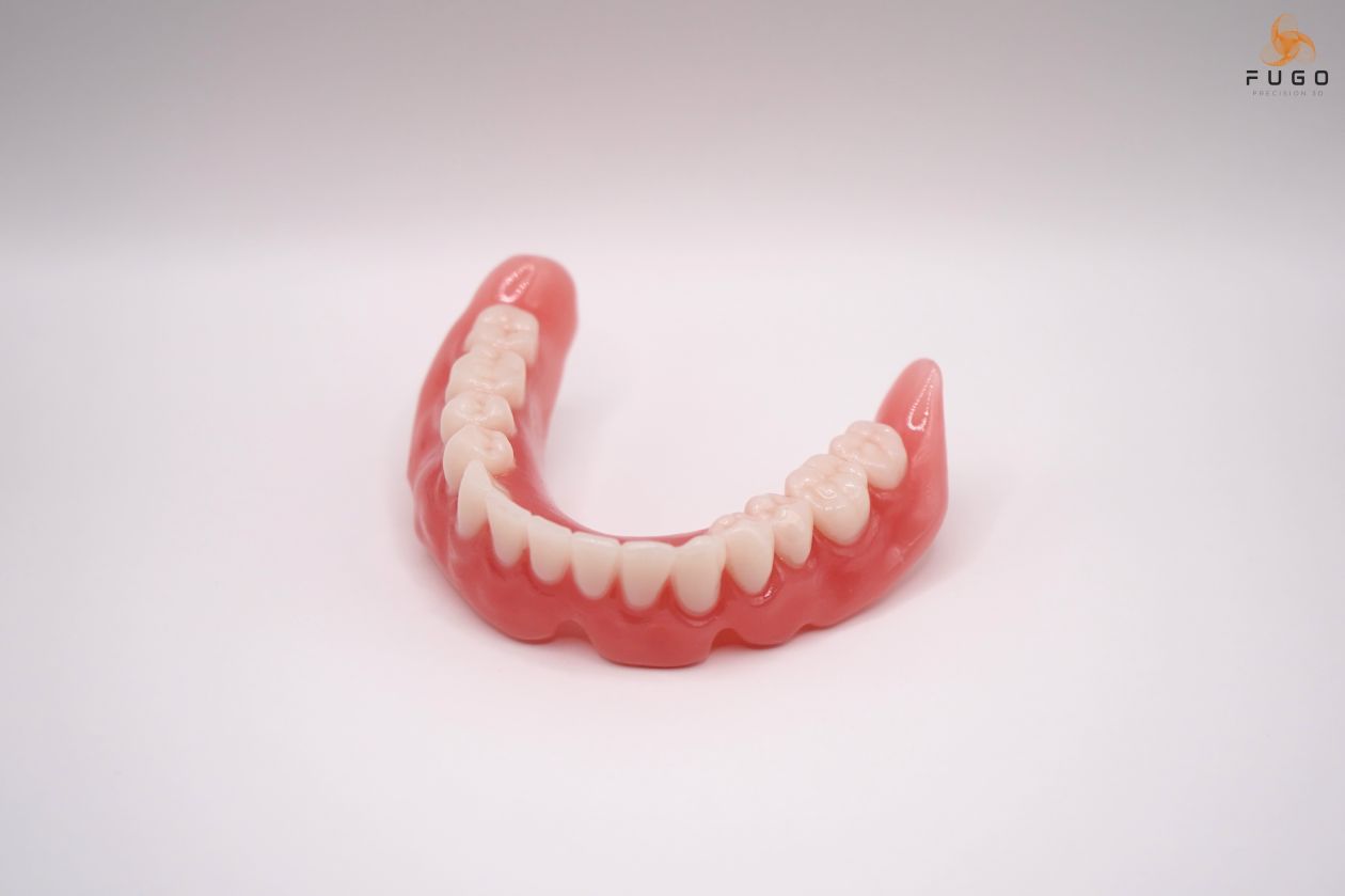lower denture multimaterial onepiece print
